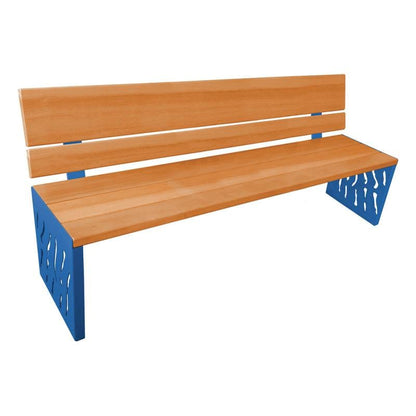 Cityscape Direct Venice Seat (Wood) Light Oak / Blue (RAL 5010)