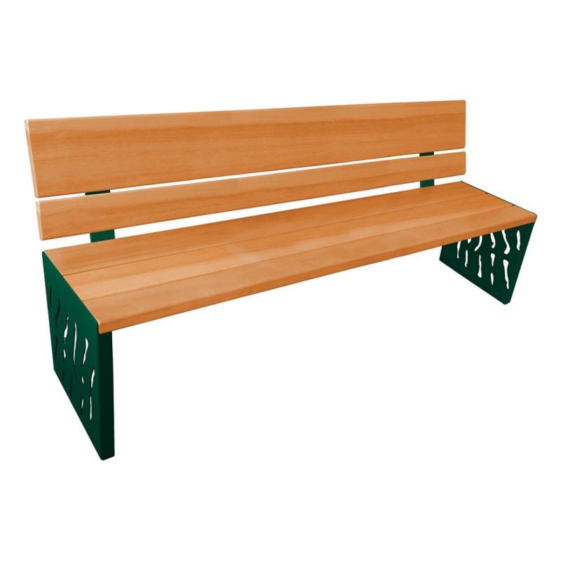 Cityscape Direct Venice Seat (Wood) Light Oak / Green (RAL 6005)