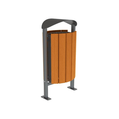 Cityscape Direct Silaos Litter Bin (Wood and Steel) Light Oak / Procity Grey / Base Plates