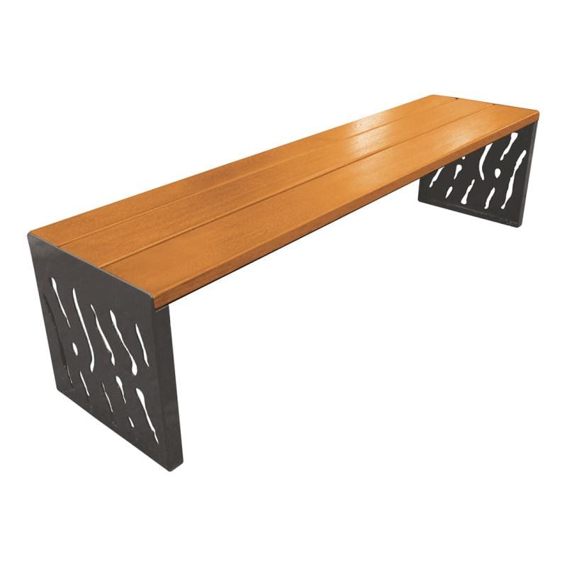 Cityscape Direct Venice Bench (Steel and Wood) Light Oak / Procity Grey