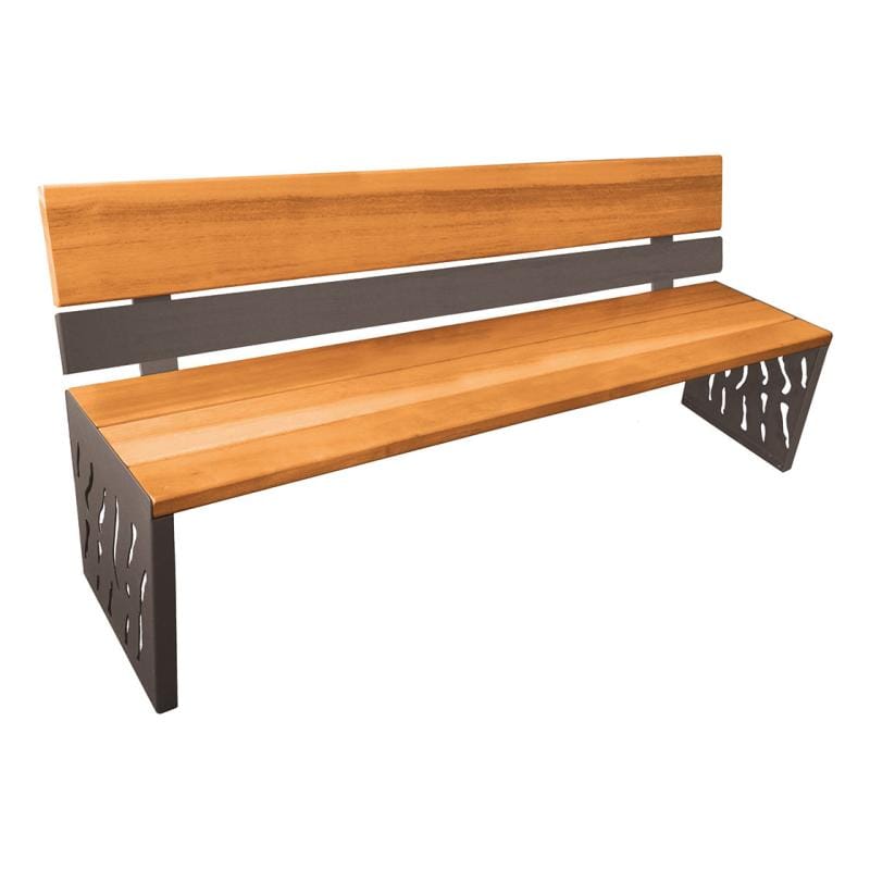 Cityscape Direct Venice Seat (Steel and Wood) Light Oak / Procity Grey