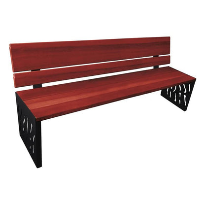 Cityscape Direct Venice Seat (Wood) Mahogany / Black RAL 9005)