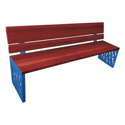 Cityscape Direct Venice Seat (Wood) Mahogany / Blue (RAL 5010)