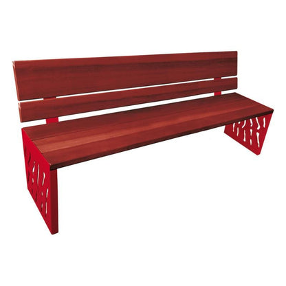 Cityscape Direct Venice Seat (Wood) Mahogany / Burgundy (RAL 3004)