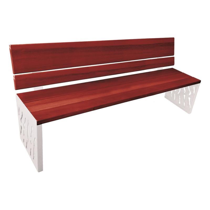 Cityscape Direct Venice Seat (Wood) Mahogany / Light Grey (RAL 7044)