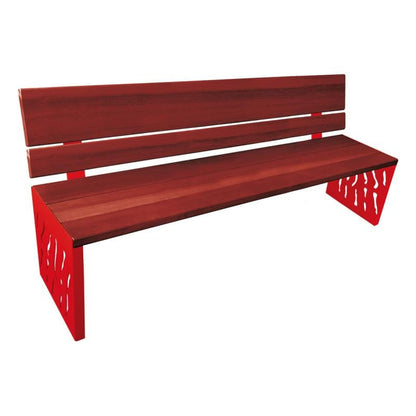 Cityscape Direct Venice Seat (Wood) Mahogany / Red (RAL 3020)
