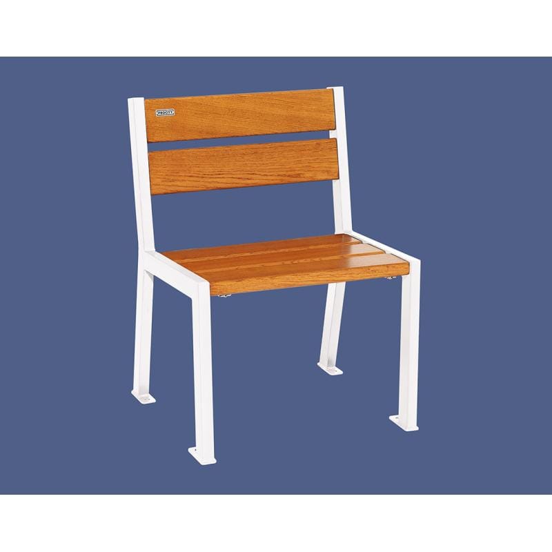 Cityscape Direct Silaos Chair (Steel and Wood) - 600mm wide No Armrests / 5 Slats (Light Oak) / White (RAL 9010)