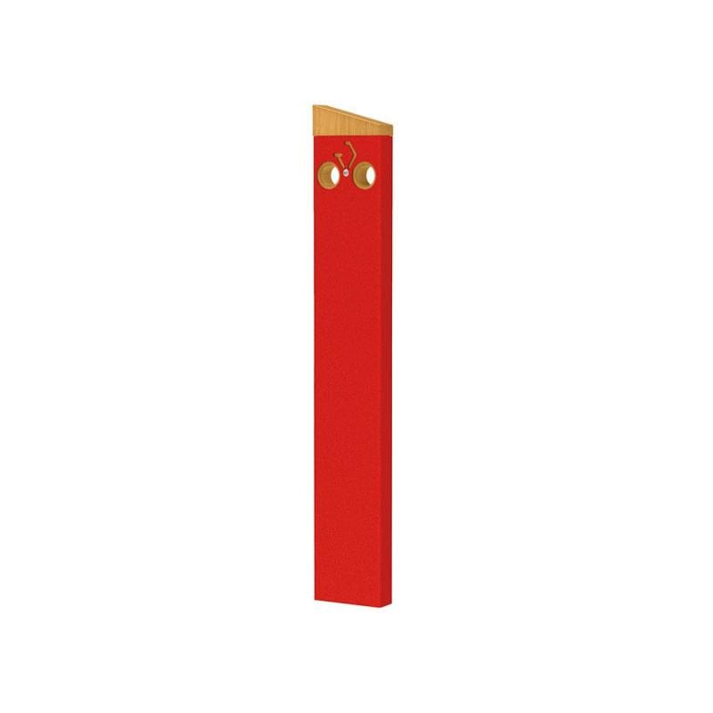 Cityscape Direct Silaos Bicycle Stand Oak / Red (RAL 3020)