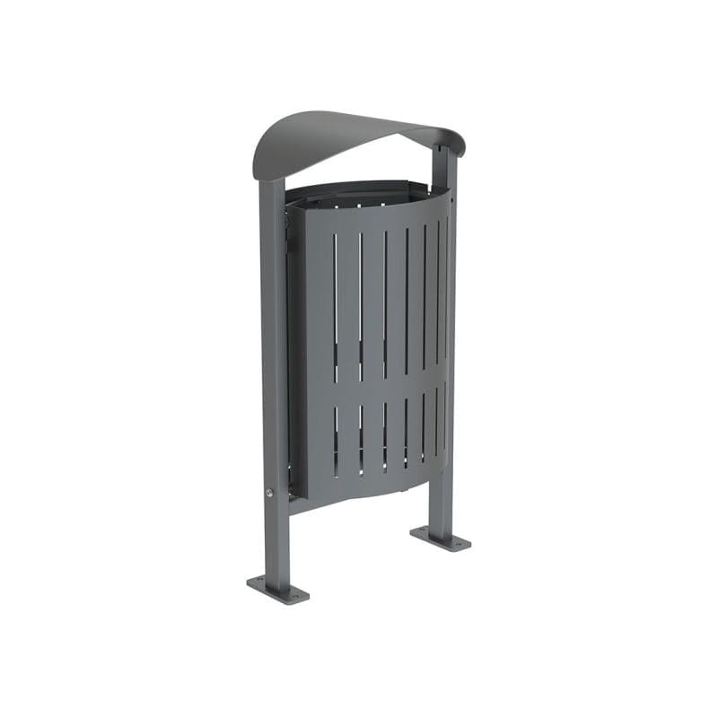 Cityscape Direct Silaos Litter Bin (Steel) Procity Grey / Base Plates