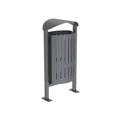 Cityscape Direct Silaos Litter Bin (Steel) Procity Grey / Base Plates
