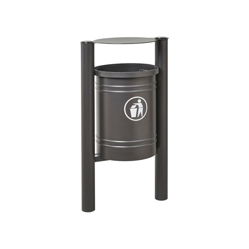 Cityscape Direct Province Litter Bin Procity Grey / Brushed Steel