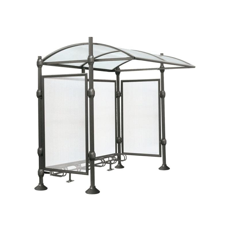 Cityscape Direct Province Bicycle Shelter Procity Grey / Brushed Steel / With Cladding