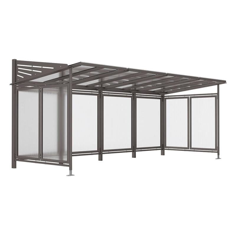 Cityscape Direct Conviviale Bicycle Shelter Procity Grey / Extended Unit (Full Cladding)
