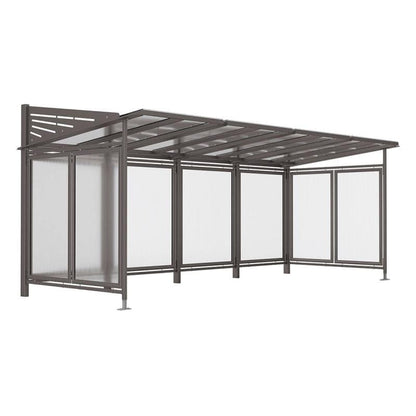 Cityscape Direct Conviviale Bicycle Shelter Procity Grey / Extended Unit (Full Cladding)