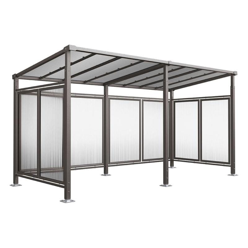 Cityscape Direct Milan Bicycle Shelter Procity Grey / Extended Unit (Full Cladding)