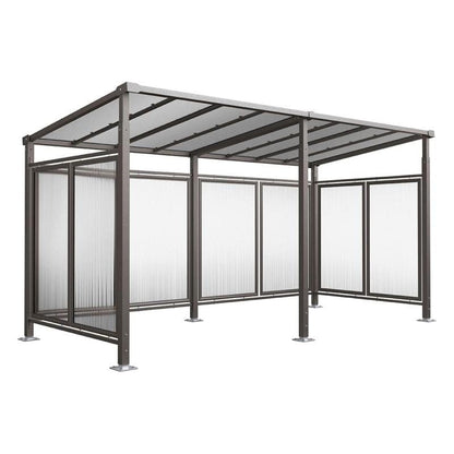 Cityscape Direct Milan Bicycle Shelter Procity Grey / Extended Unit (Full Cladding)