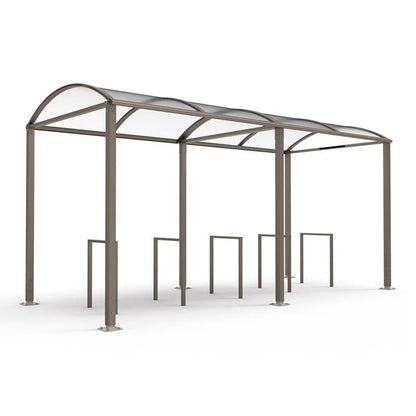 Cityscape Direct Barrel Roof Bicycle Shelter Procity Grey / Extended Unit (No Cladding)