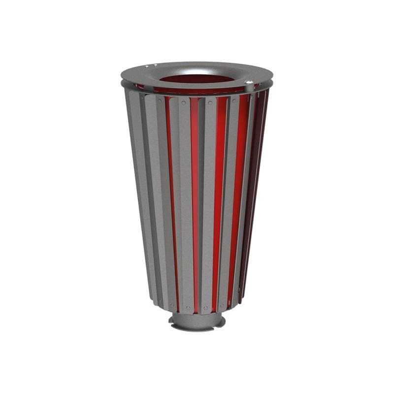 Cityscape Direct Lofoten Litter Bin (Steel) Procity Grey / Galvanised and Painted Bucket (to match frame)