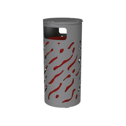 Cityscape Direct Venice Litter Bin (with Cover) Procity Grey / Galvanised and Painted Bucket (to match frame)