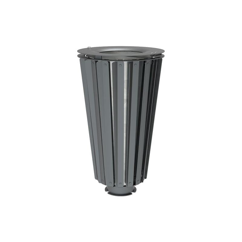 Cityscape Direct Lofoten Litter Bin (Steel) Procity Grey / Galvanised Bucket (Unpainted)