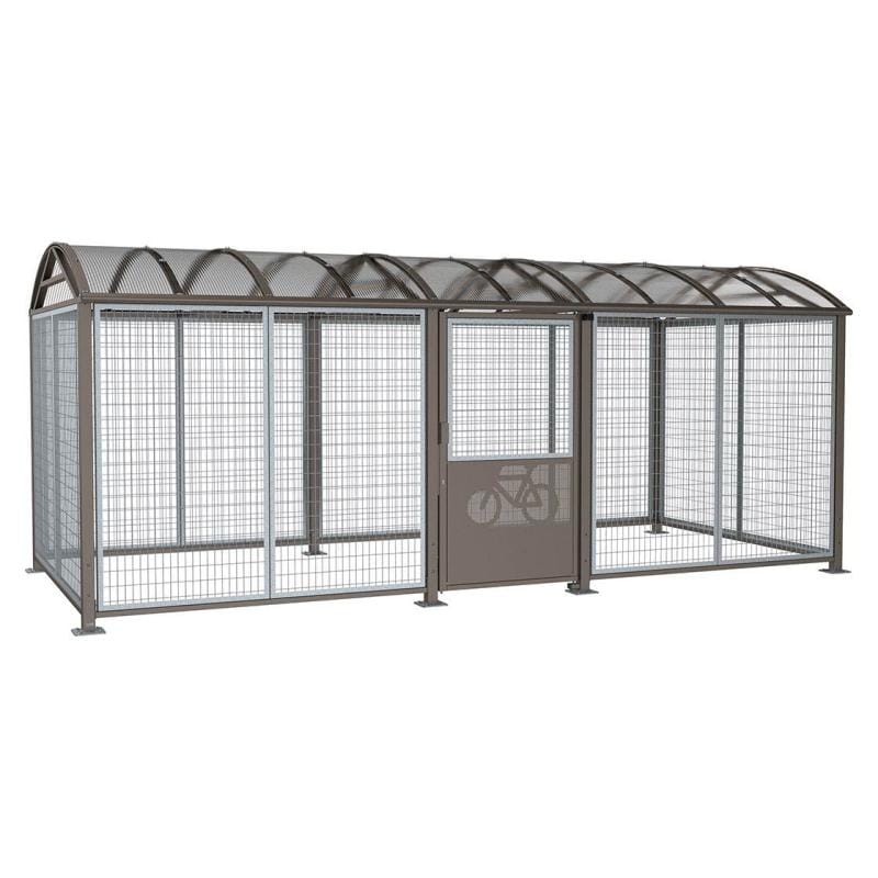 Cityscape Direct Secure XL Barrel Roof Bicycle Shelter Procity Grey / Key Lock / Galvanised
