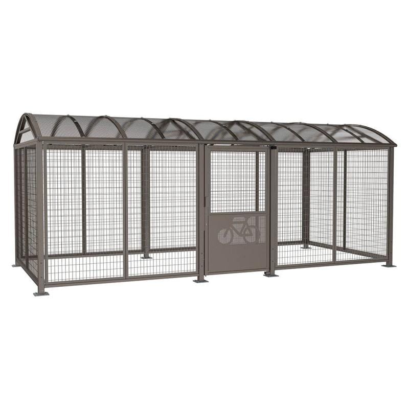 Cityscape Direct Secure XL Barrel Roof Bicycle Shelter Procity Grey / Key Lock / Painted
