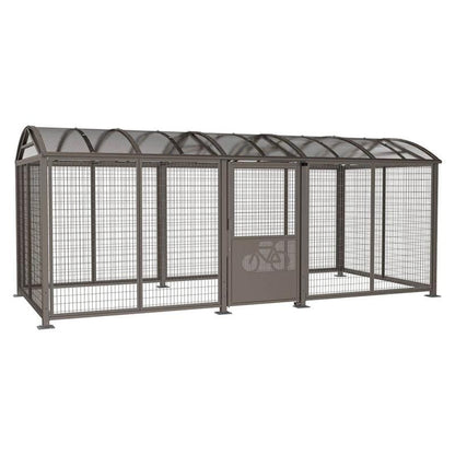 Cityscape Direct Secure XL Barrel Roof Bicycle Shelter Procity Grey / Key Lock / Painted