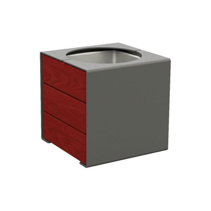 Cityscape Direct Kube Planter (Steel and Wood) Procity Grey / Mahogany