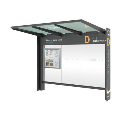Cityscape Direct Kube Bus Shelter Procity Grey / No Side Cladding / Not Required