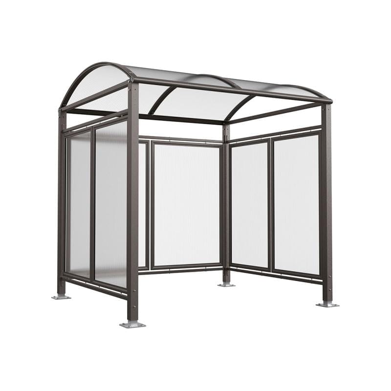 Cityscape Direct Barrel Roof Bicycle Shelter Procity Grey / Single Unit (With Cladding)