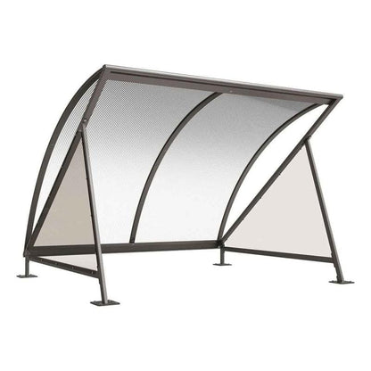 Cityscape Direct Crescent Bicycle Shelter Procity Grey / Single Unit (without Bicycle Rack)