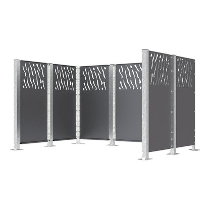 Cityscape Direct Venice Wheelie Bin Enclosure Procity Grey
