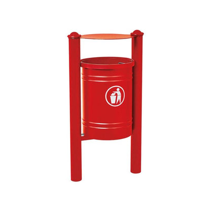 Cityscape Direct Province Litter Bin Red (RAL 3020) / Agora