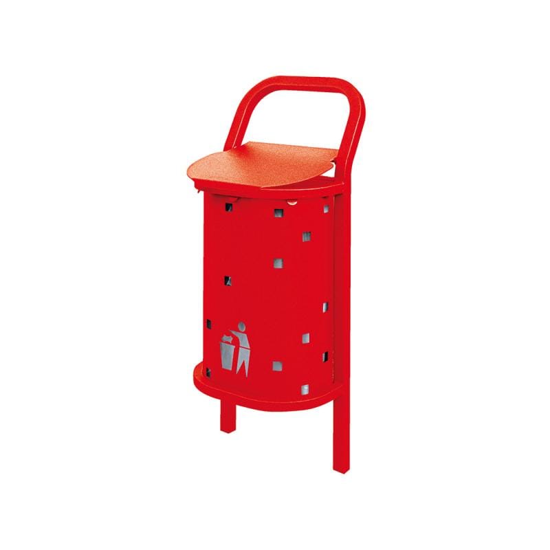 Cityscape Direct Conviviale Litter Bin Red (RAL 3020)