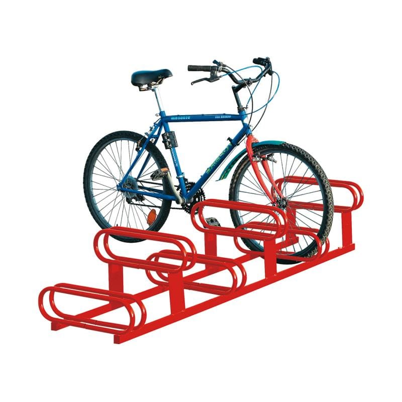 Cityscape Direct High-Low Bicycle Rack Red (RAL 3020)