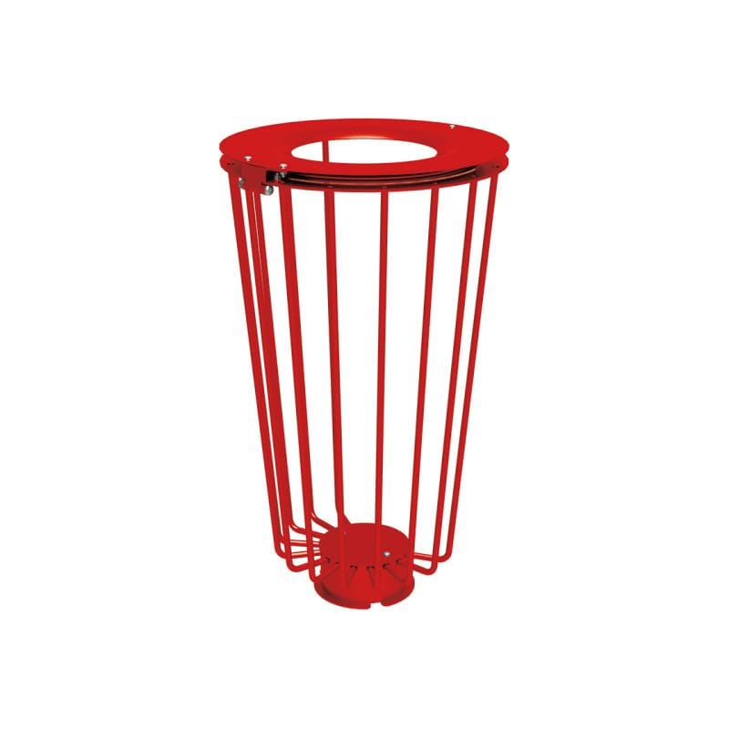 Cityscape Direct Lofoten Litter Bin (Lightweight) Red (RAL 3020)