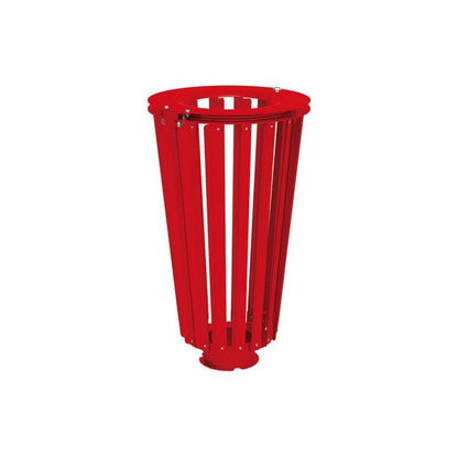 Cityscape Direct Lofoten Litter Bin (Steel) Red (RAL 3020) / No Bucket