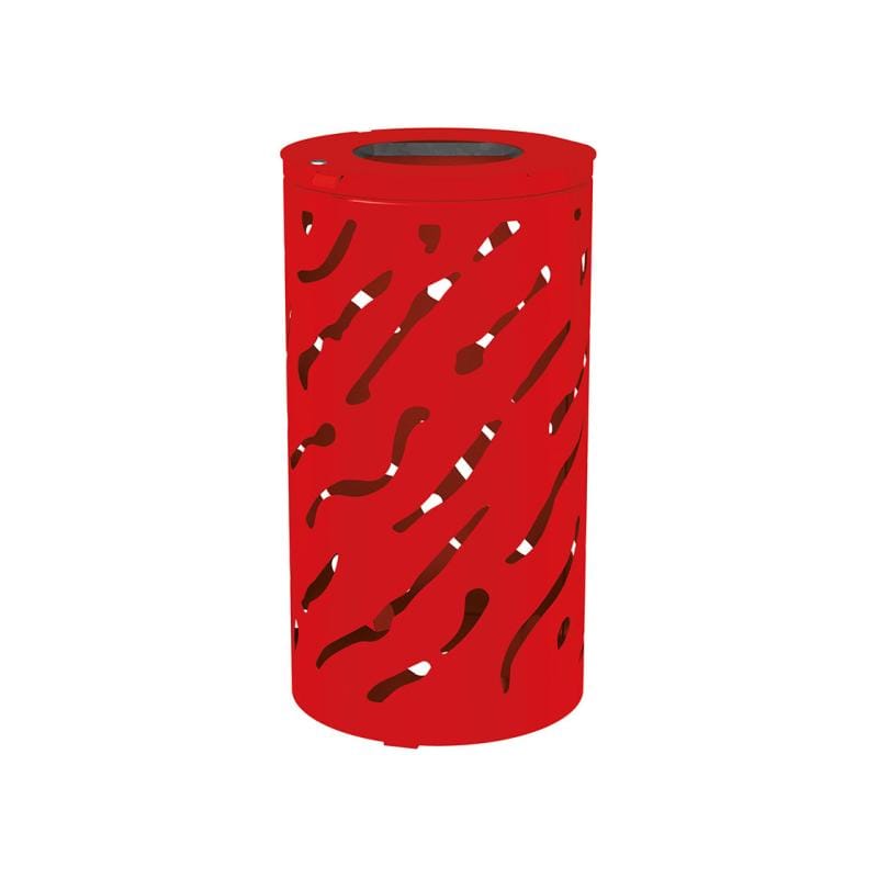 Cityscape Direct Venice Litter Bin Red (RAL 3020) / No Bucket