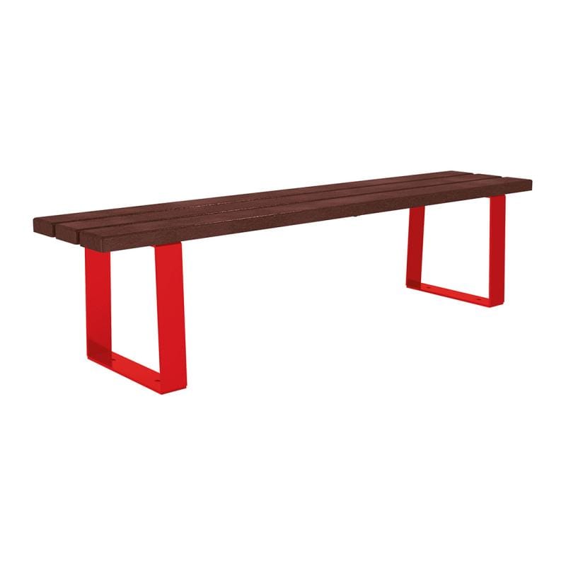 Cityscape Direct Riga Bench (Recycled Plastic) Red (RAL 3020)