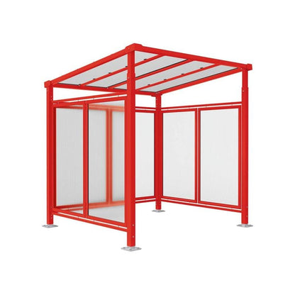 Cityscape Direct Milan Bicycle Shelter Red (RAL 3020) / Single Unit (Full Cladding)