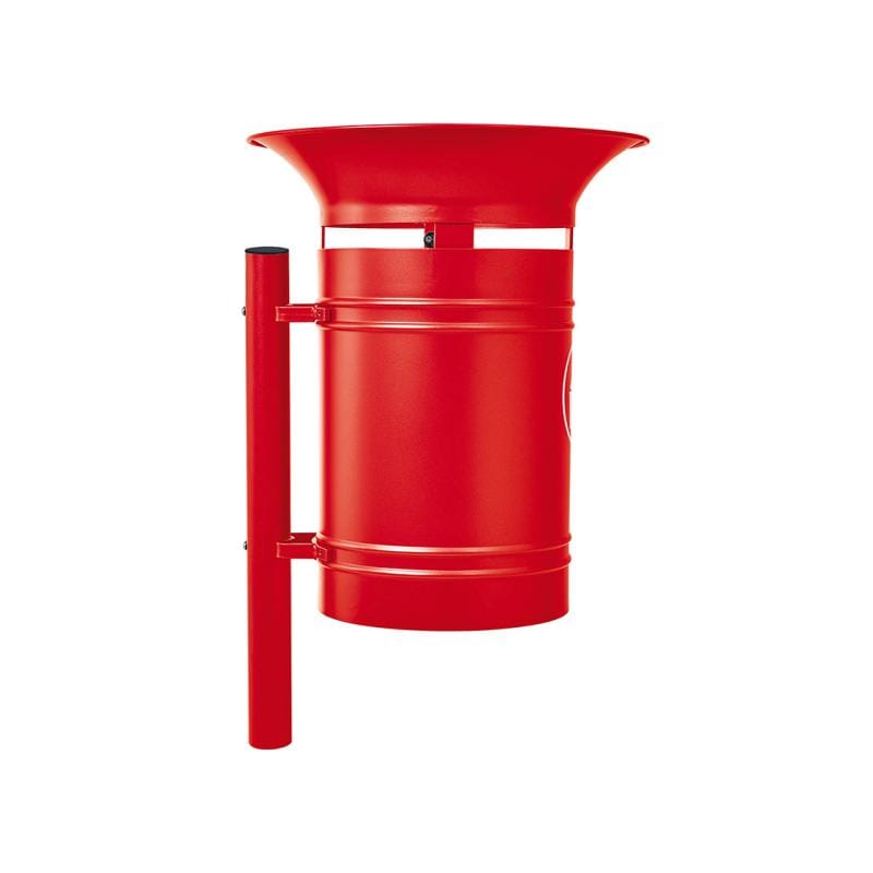 Cityscape Direct Valencia Litter Bin Red (RAL 3020)
