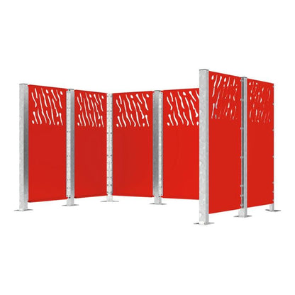 Cityscape Direct Venice Wheelie Bin Enclosure Red (RAL 3020)