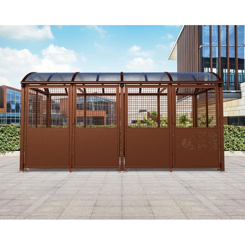 Cityscape Direct Secure Barrel Roof Bicycle Shelter