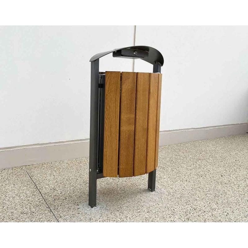 Cityscape Direct Silaos Litter Bin (Wood and Steel)