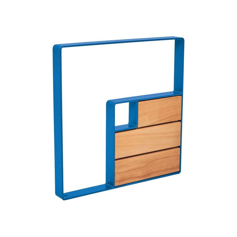 Cityscape Direct Kube Bicycle Stand Steel and Light Oak / Blue (RAL 5010)