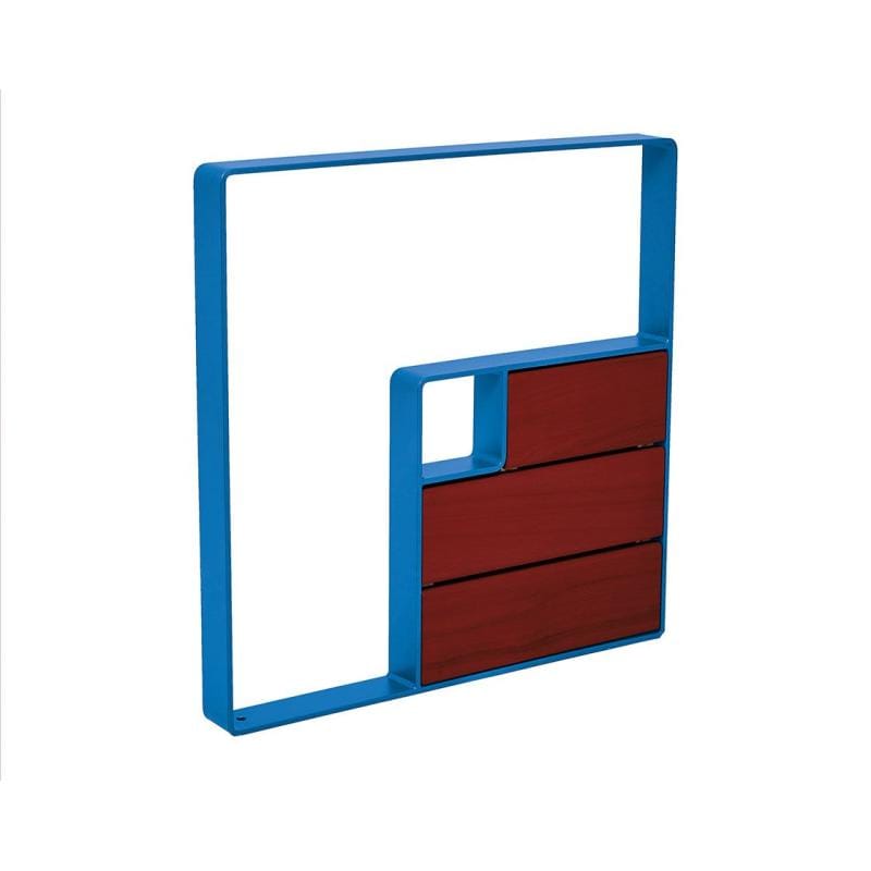 Cityscape Direct Kube Bicycle Stand Steel and Mahogany / Blue (RAL 5010)