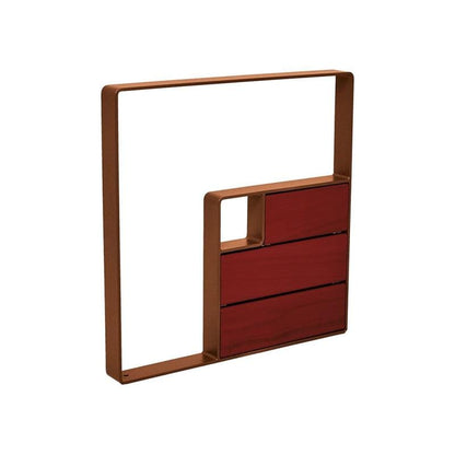 Cityscape Direct Kube Bicycle Stand Steel and Mahogany / Corten Effect