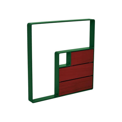 Cityscape Direct Kube Bicycle Stand Steel and Mahogany / Green (RAL 6005)