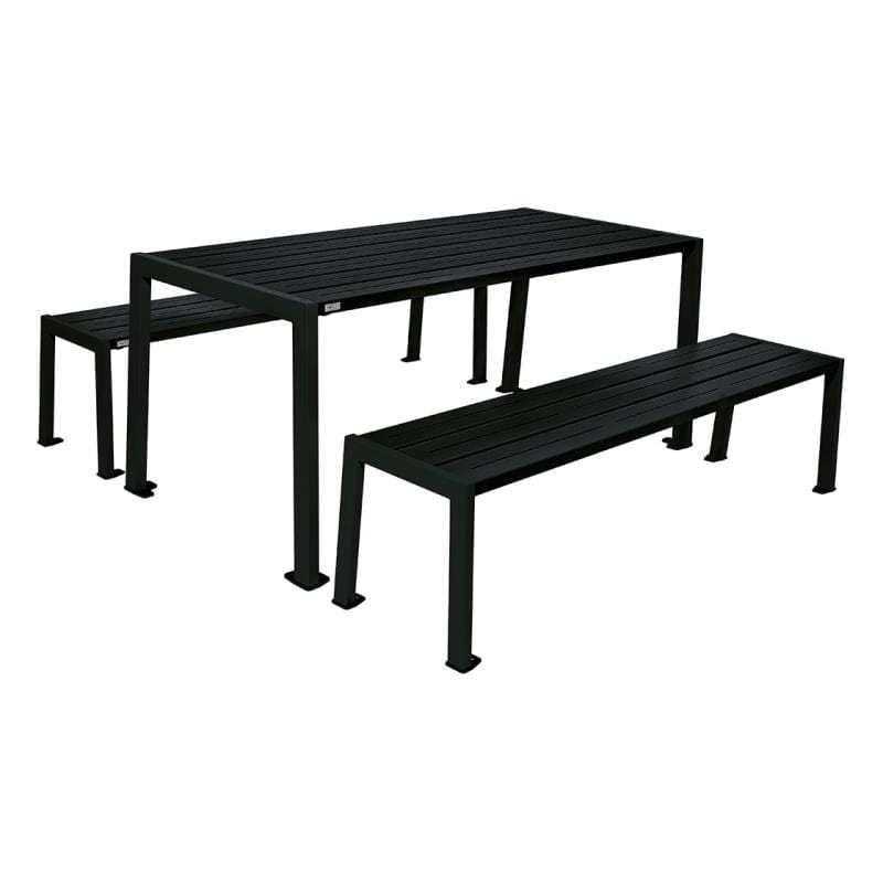 Cityscape Direct Silaos Picnic Table (All Steel) Table Only / Black (RAL 9005)