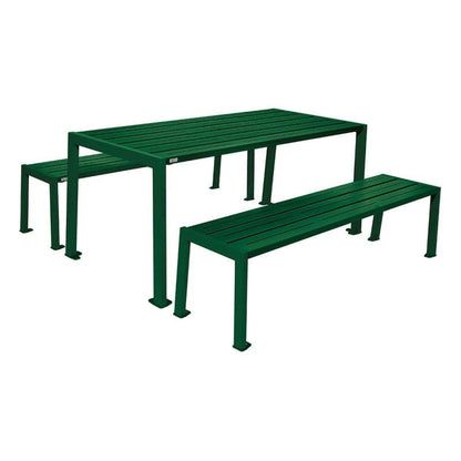 Cityscape Direct Silaos Picnic Table (All Steel) Table Only / Green (RAL 6005)